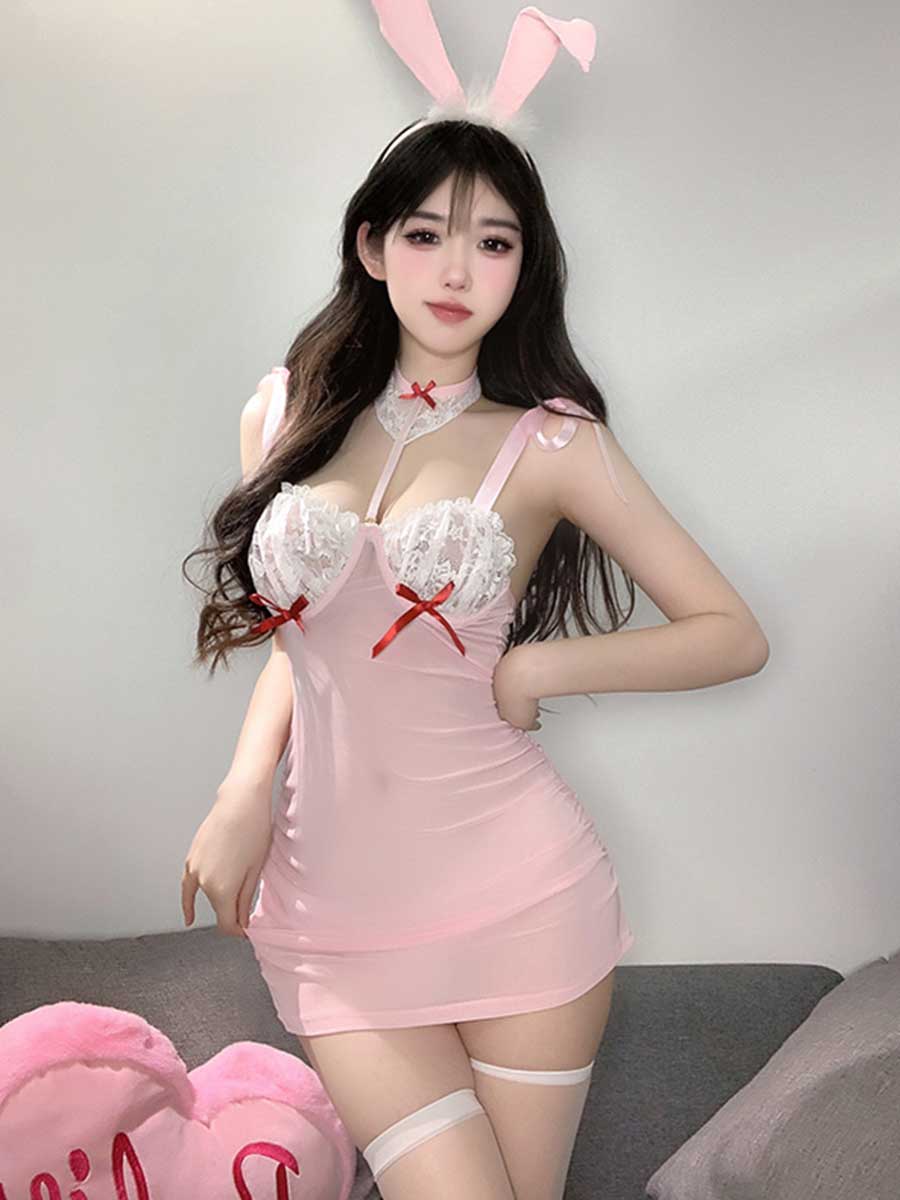 Plus Size Bunny Cosplay Lingerie Dress - Full Figure Anime Outfit blesssafe