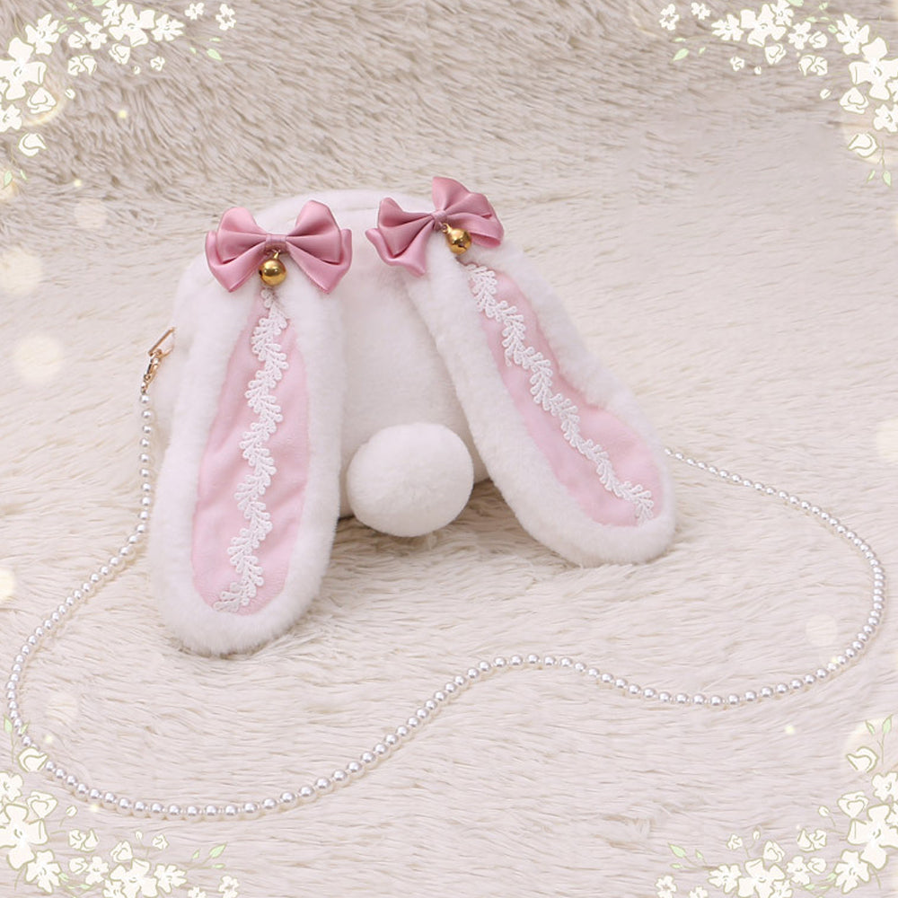 Plush Lolita Bunny Bag Crossbody Rabbit Handbag for Easter blesssafe