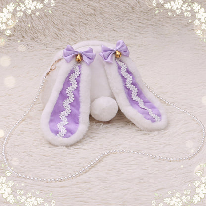 Plush Lolita Bunny Bag Crossbody Rabbit Handbag for Easter blesssafe