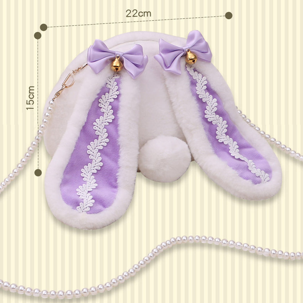 Plush Lolita Bunny Bag Crossbody Rabbit Handbag for Easter blesssafe
