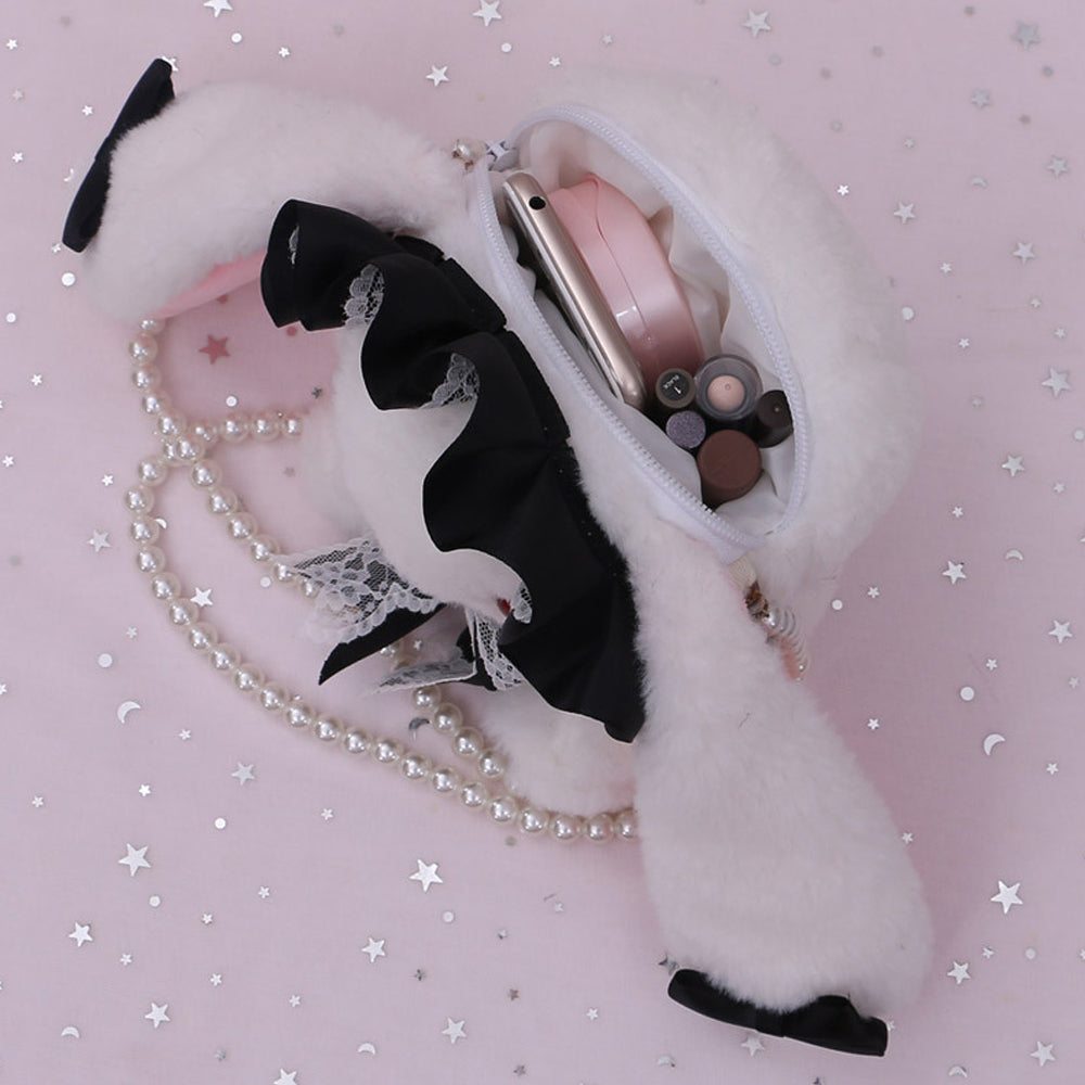 Plush Lolita Bunny Bag Crossbody Lace Bowkont Rabbit Handbag for Easter blesssafe