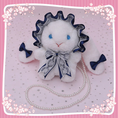 Plush Lolita Bunny Bag Crossbody Lace Bowkont Rabbit Handbag for Easter blesssafe