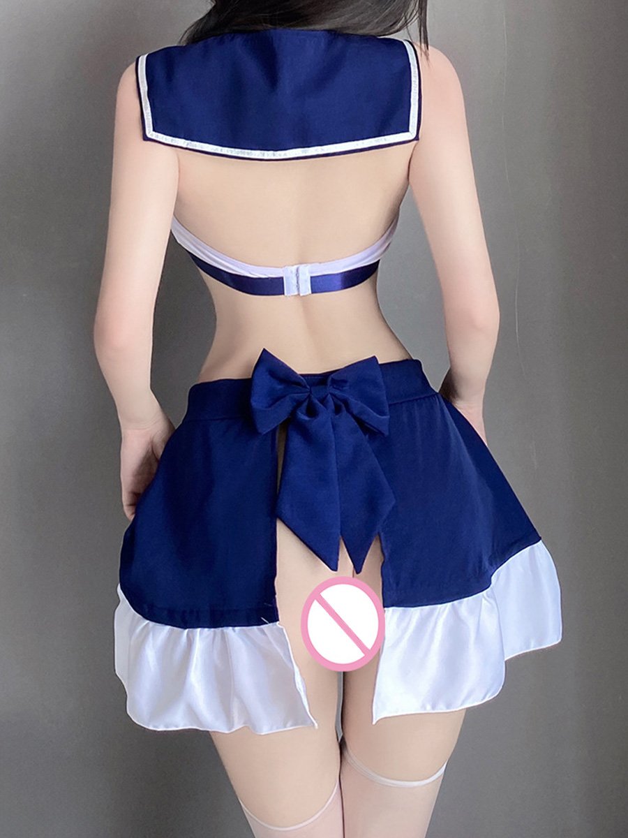 Japanese Navy Sailor Lingerie Dress - Sheer Transparent Seifuku Blesssafe