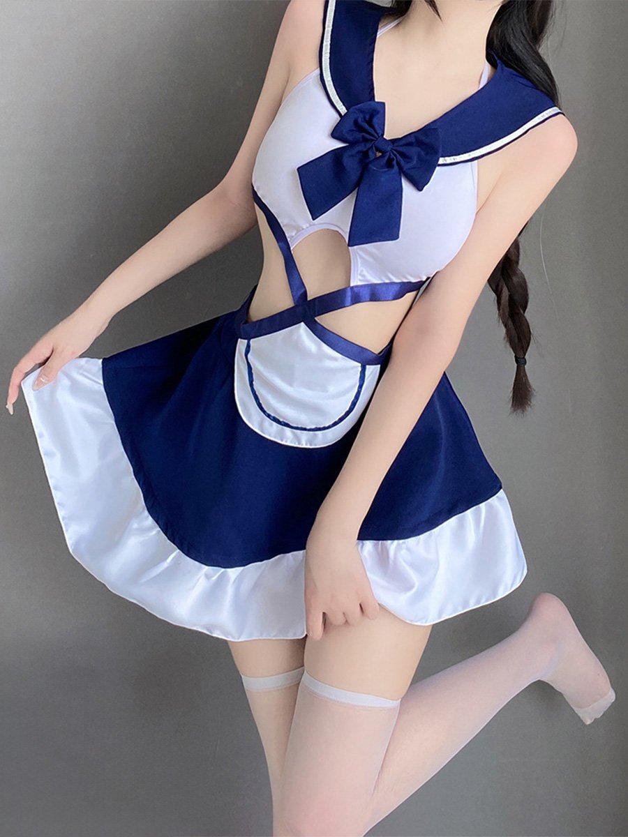 Japanese Navy Sailor Lingerie Dress - Sheer Transparent Seifuku Blesssafe