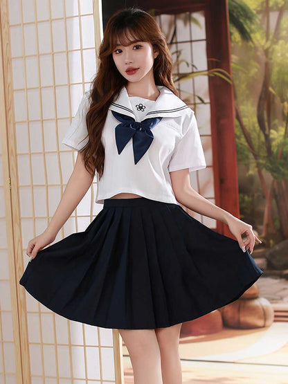 Classic Japanese Uniform for Women - Traditional Pleated JK Suit Blesssafe