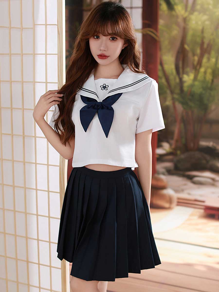 Classic Japanese Uniform for Women - Traditional Pleated JK Suit Blesssafe