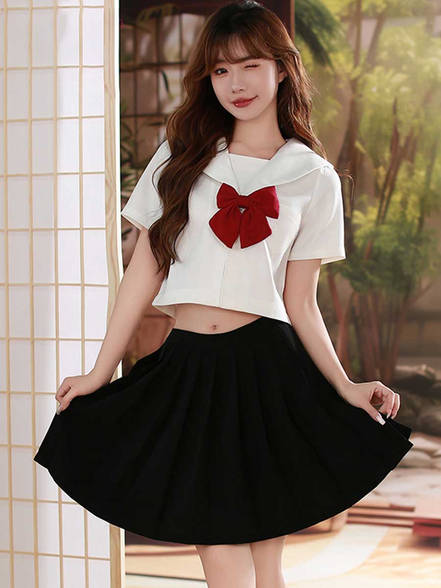 Classic Japanese Uniform for Women - Traditional Pleated JK Suit Blesssafe
