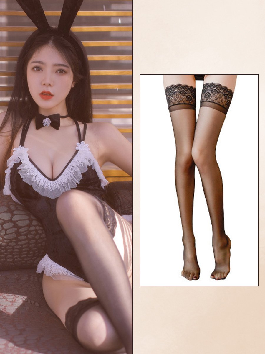 Velvet Bunny Open Crotch Bodysuit - Soft Naughty Cosplay Teddy blesssafe