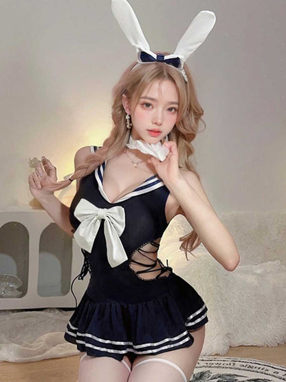 Adult Bunny One Piece Uniform - Sexy Anime Roleplay Costume blesssafe
