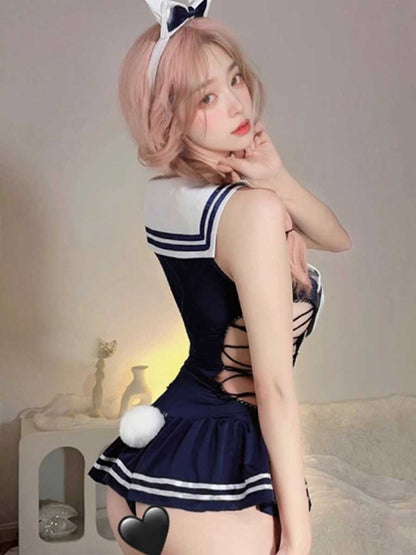 Adult Bunny One Piece Uniform - Sexy Anime Roleplay Costume blesssafe