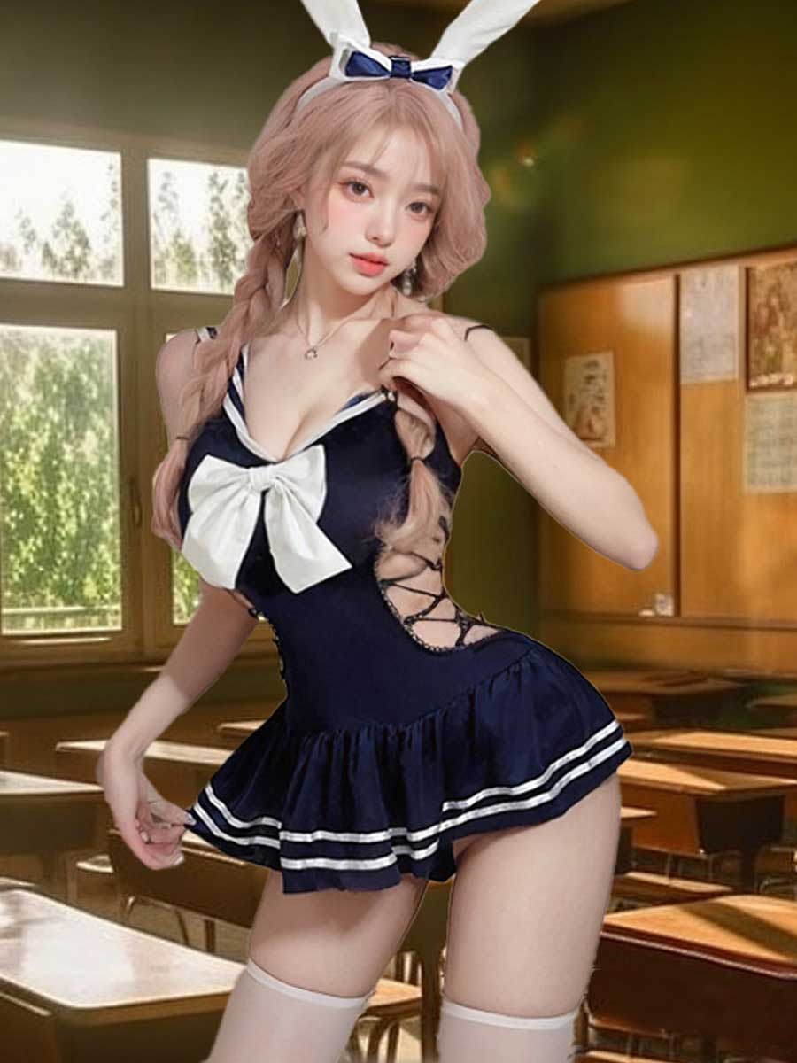 Adult Bunny One Piece Uniform - Sexy Anime Roleplay Costume blesssafe