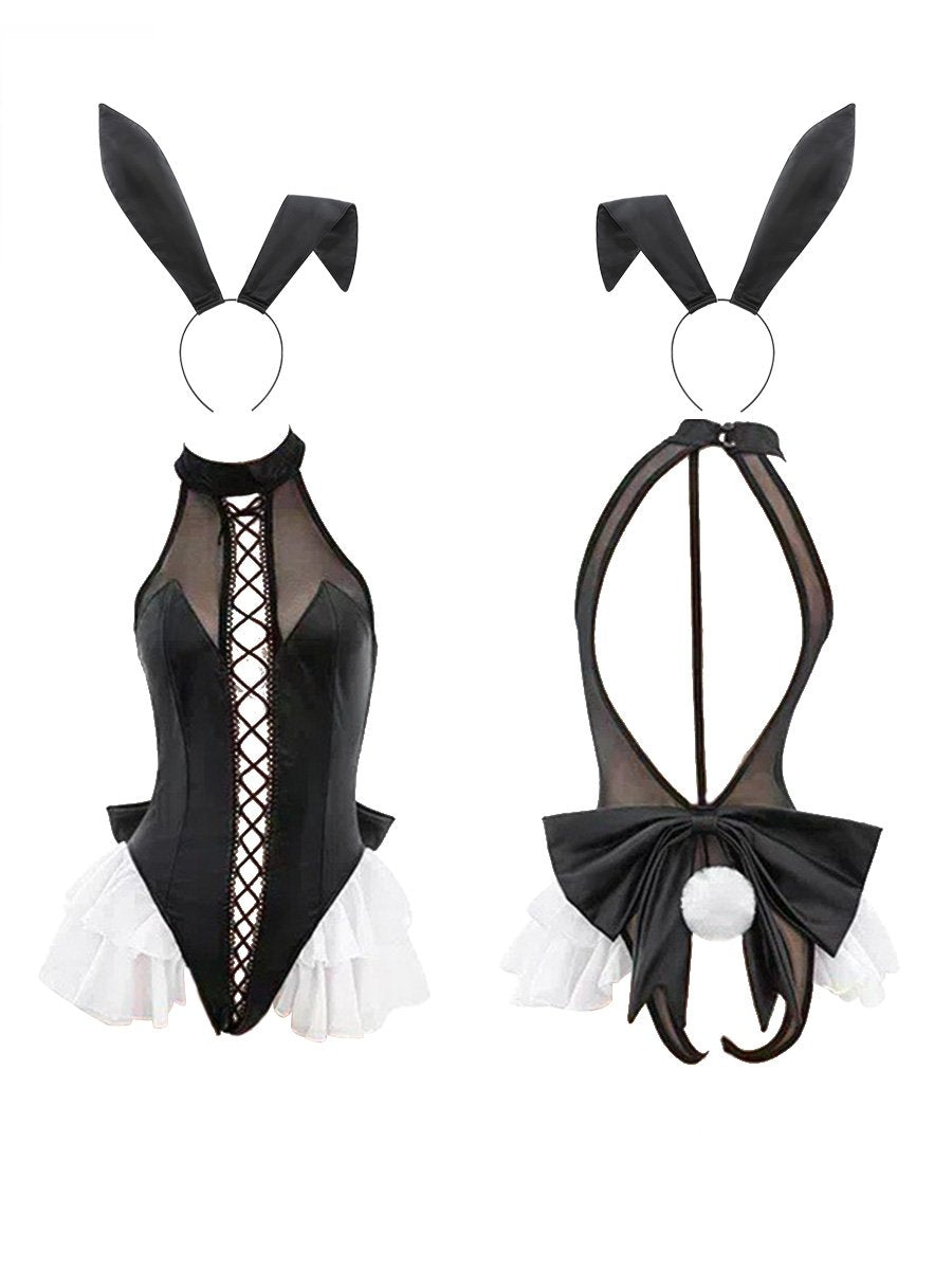 Bunny Girl Crotchless Bodysuit Lingerie - Naughty Rabbit Teddy blesssafe