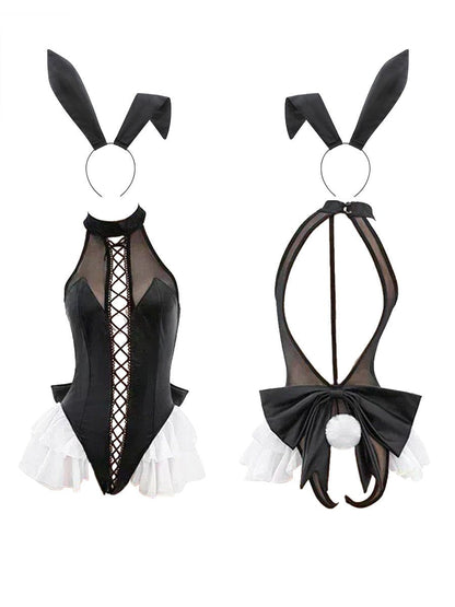 Bunny Girl Crotchless Bodysuit Lingerie - Naughty Rabbit Teddy blesssafe