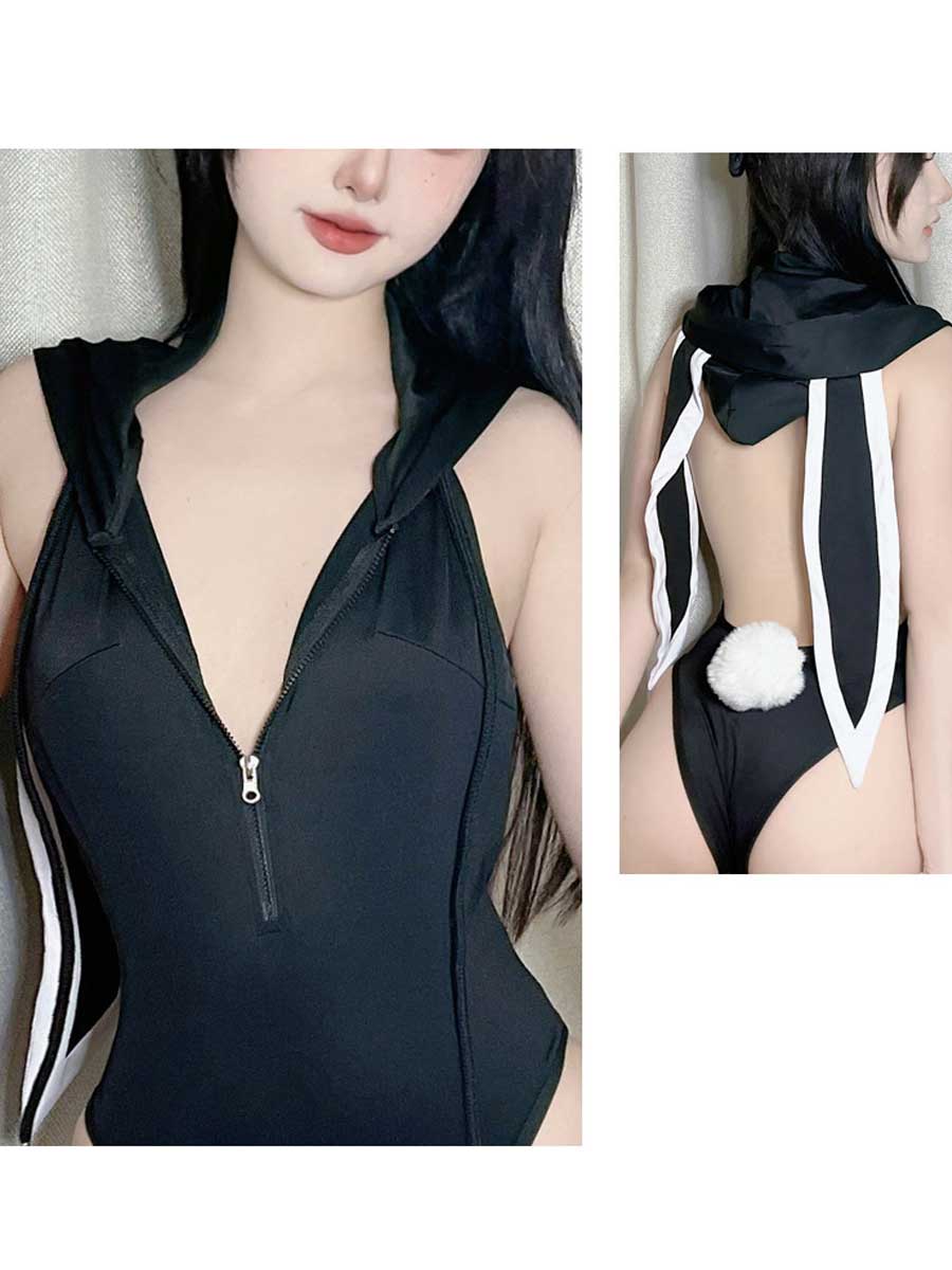 Sexy Bunny Costumes for Women Backless Bunny Girl Bodysuit Outfit blesssafe