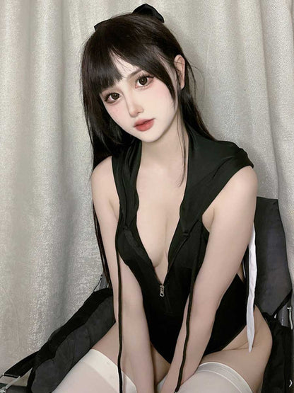 Sexy Bunny Costumes for Women Backless Bunny Girl Bodysuit Outfit blesssafe