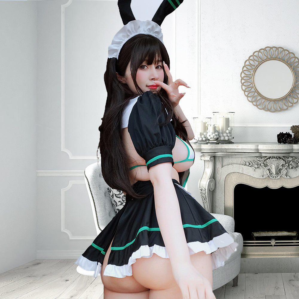 Anime Bunny Maid Cosplay Lingerie Uniform Set Blesssafe