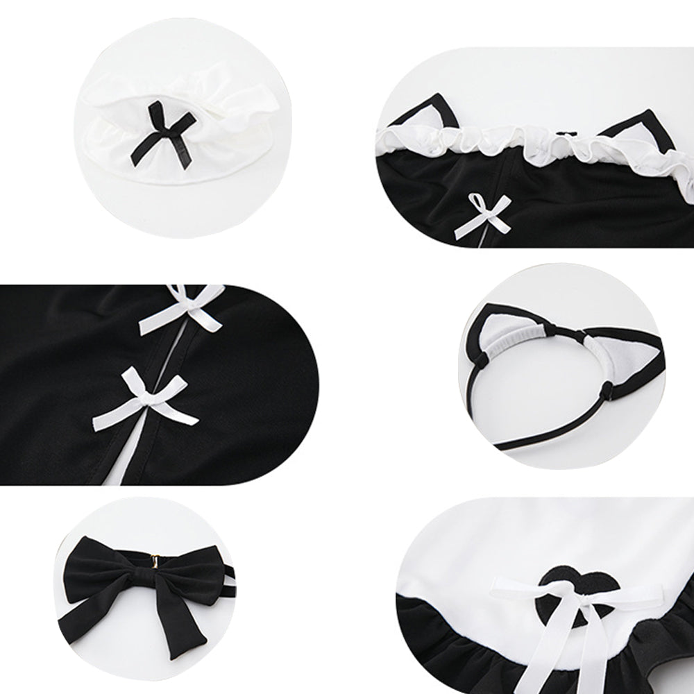 Sexy Cat Maid Lingerie Cute Kitten Cosplay Costume with Bow Choker blesssafe