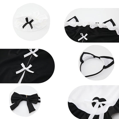 Sexy Cat Maid Lingerie Cute Kitten Cosplay Costume with Bow Choker blesssafe