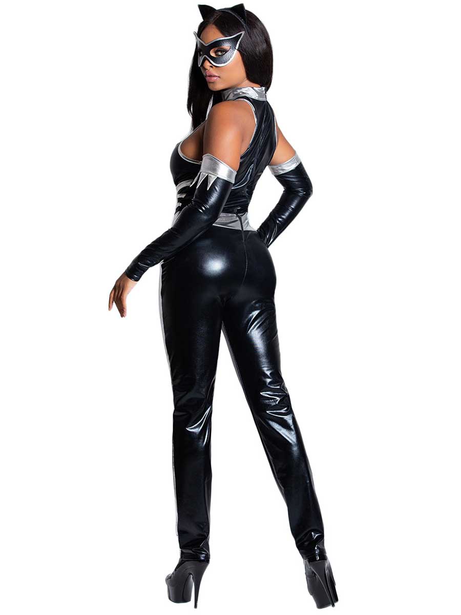 Black Cat Cosplay Jumpsuit Long Sleeves Catsuit blesssafe