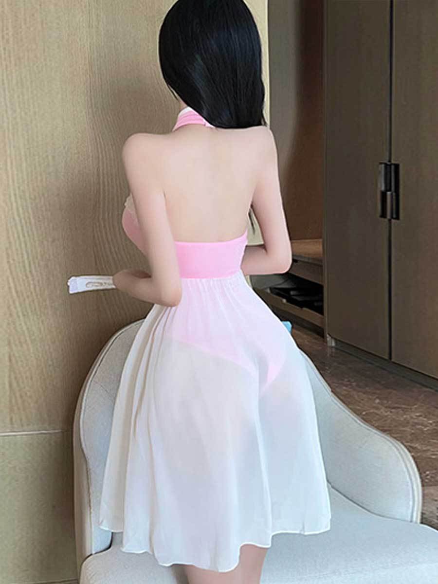 Chinese Style Crotchless Bodysuit - Naughty High Cut Qipao Teddy Blesssafe