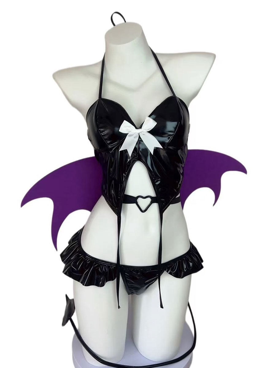 Angel Devil Cosplay Outfit with Bat Wings