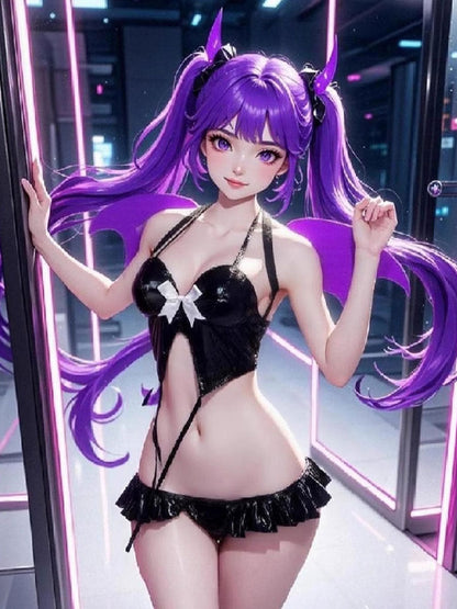 Angel Devil Cosplay Outfit with Bat Wings