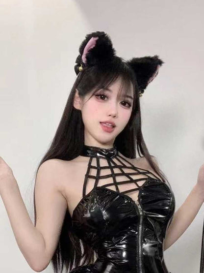 Latex Lingerie Angel Devil Cosplay Dress
