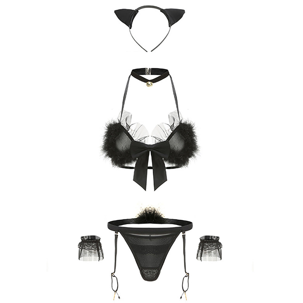 Sexy Cute Kitten Furry Cosplay Lingerie Set blesssafe