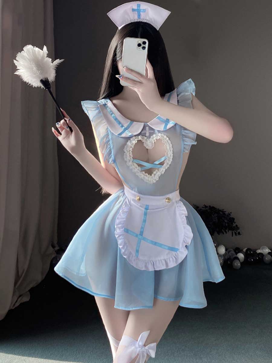 Seductive Backless Lolita Lingerie Dress Set Blesssafe