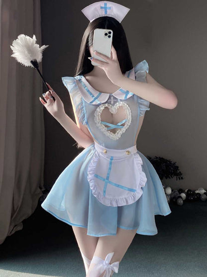 Seductive Backless Lolita Lingerie Dress Set Blesssafe