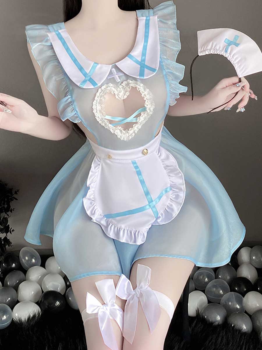 Seductive Backless Lolita Lingerie Dress Set Blesssafe