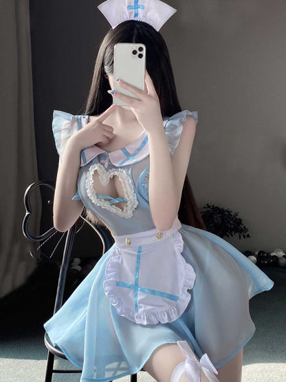 Seductive Backless Lolita Lingerie Dress Set Blesssafe