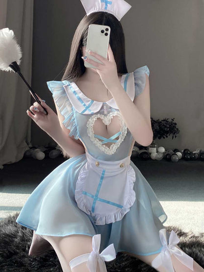 Seductive Backless Lolita Lingerie Dress Set Blesssafe