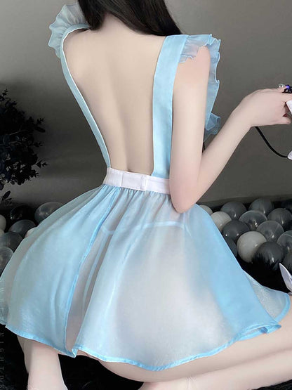 Seductive Backless Lolita Lingerie Dress Set Blesssafe