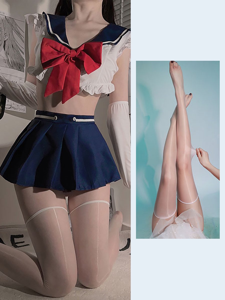 Anime Sailor Style Uniform Lingerie - Cute Schoolgirl Costume Blesssafe