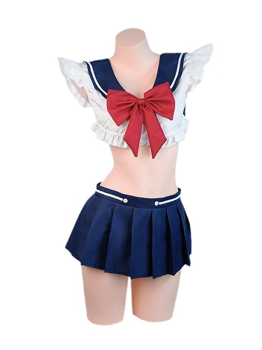 Anime Sailor Style Uniform Lingerie - Cute Schoolgirl Costume Blesssafe