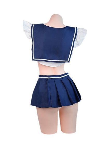 Anime Sailor Style Uniform Lingerie - Cute Schoolgirl Costume Blesssafe