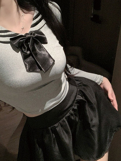 Japanese Style School Skirt Set - Two Piece Anime Student Uniform Blesssafe