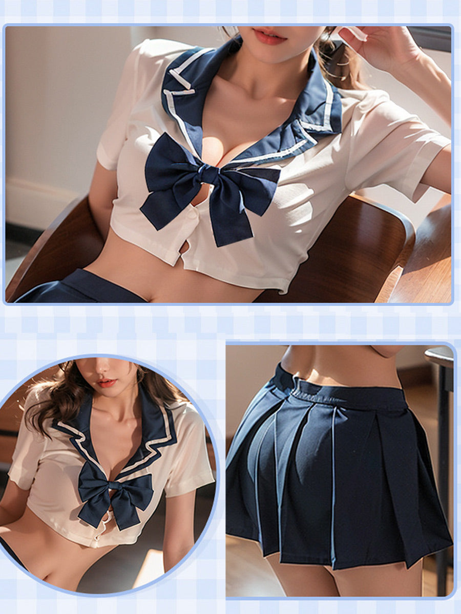 Japanese Navy Sailor Costume - Sexy Pleated Schoolgirl Uniform