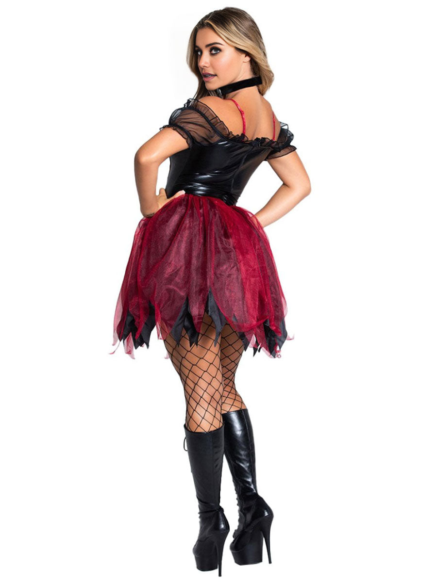 Dark Red Gothic Lingerie Vampire Cosplay