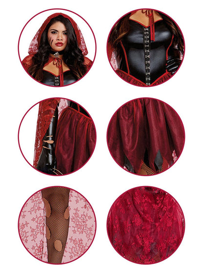 Dark Red Gothic Lingerie Vampire Cosplay