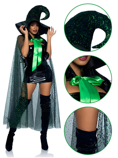 Black Latex Lingerie Wicked Witch Dress