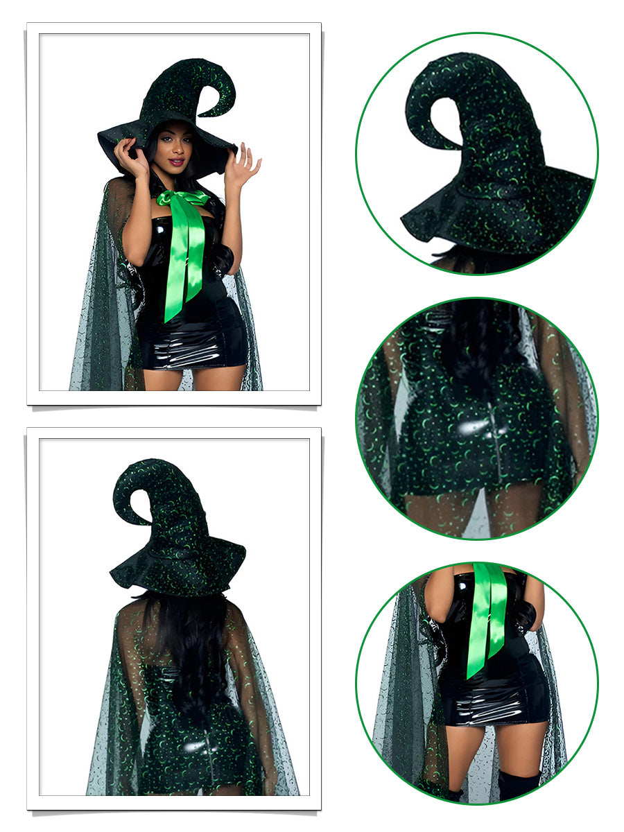 Black Latex Lingerie Wicked Witch Dress