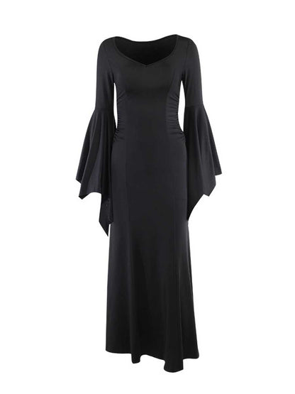 Black Witch Gothic Lingerie Maxi Dress