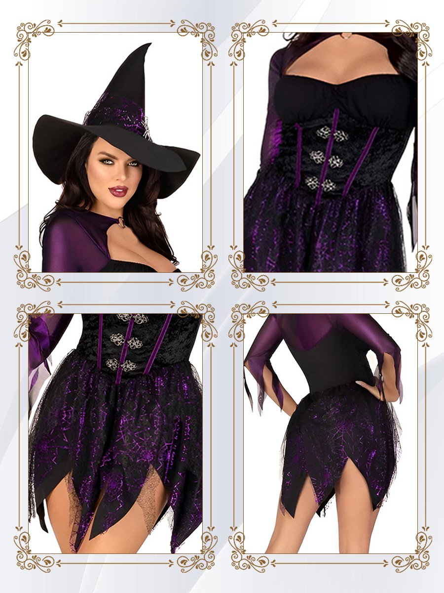 Velvet Gothic Lingerie Witchy Jagged Dress