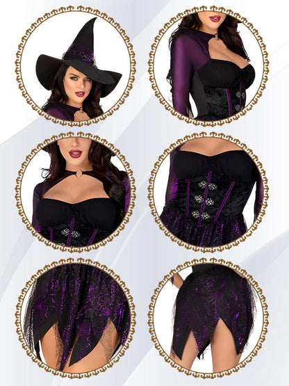 Velvet Gothic Lingerie Witchy Jagged Dress