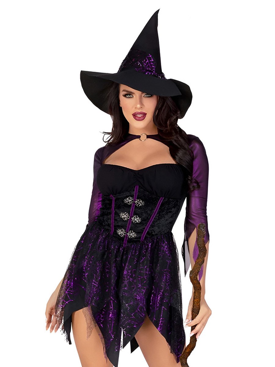 Velvet Gothic Lingerie Witchy Jagged Dress