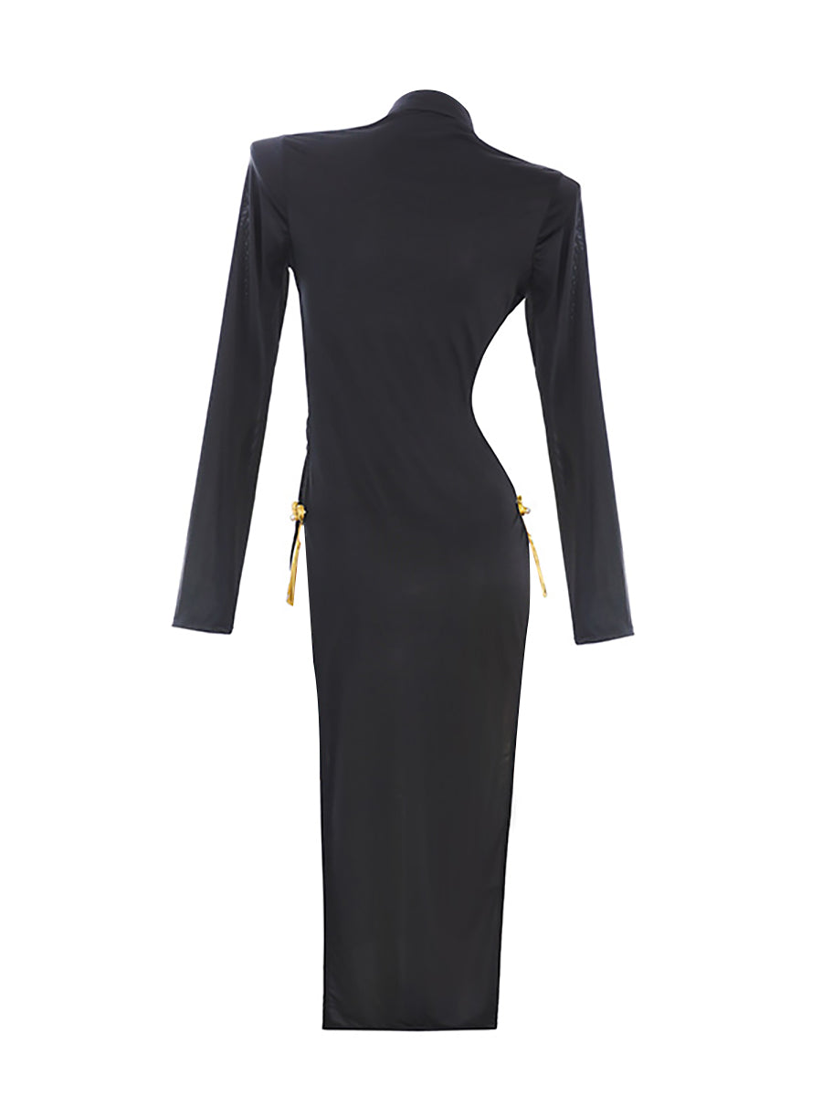 Reversible Cupless Cheongsam Dress - Open Bust Two Way Costume Blesssafe