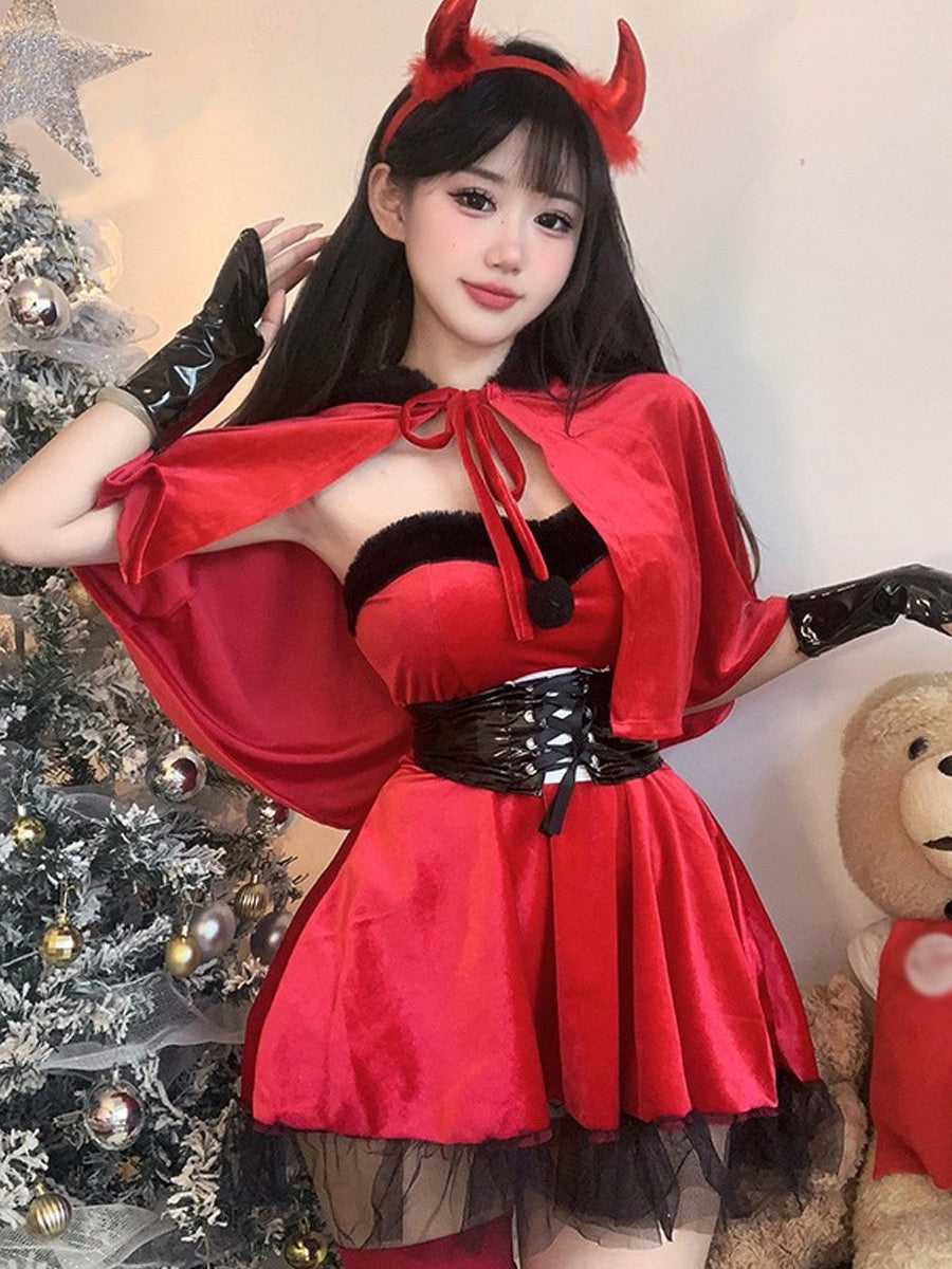 Red Velvet Angel Devil Cosplay Outfit