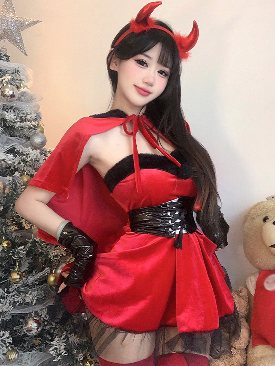 Red Velvet Angel Devil Cosplay Outfit